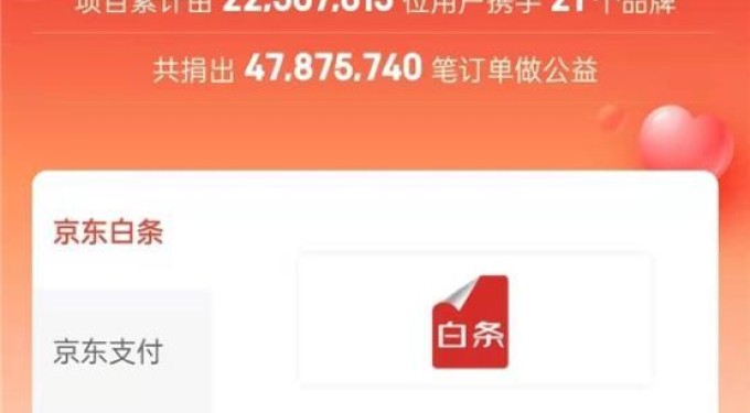 京东白条带动用户参与公益 让爱心汇聚成长河